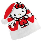 Hello Kitty Christmas Hat Santa Hat Xmas Holiday Hat Classic Santa Hat for Xmas New Year Party Headwear for Unisex Adults Teens New Year Festive Holiday Party Supplies